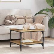 vidaXL Kaffeebord Artisan Ek 55 x 55 x 40 cm Konstruerat trä