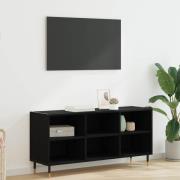 vidaXL TV-skåp Svart Ek 103,5 x 30 x 50 cm Konstruerat trä
