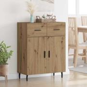 vidaXL Sideboard med låda Artisan Ek 69,5 x 34 x 90 cm Konstruerat trä