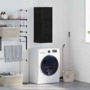 vidaXL Väggskåp Svart Ek 34,5 x 34 x 90 cm Konstruerat trä