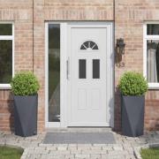 vidaXL Planteringskärl 2 pcs Antracit 40 x 40 x 75 cm Stål