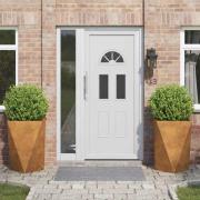 vidaXL Planteringskärl 2 pcs Rostig 50 x 50 x 75 cm