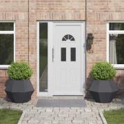 vidaXL Planteringskärl 2 pcs Antracit 75 x 75 x 60 cm Stål