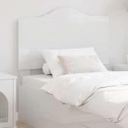 vidaXL Huvudgavel med huvudgavel Glansig Vit 90 cm Konstruerat trä