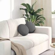 vidaXL Sittkuddar 2 pcs Mörkgrå Ø30 x 13 cm tyg