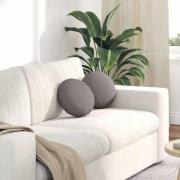 vidaXL Sittkuddar 2 pcs Taupe Ø30 x 13 cm tyg
