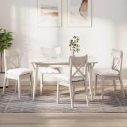 vidaXL Sittkuddar 4 pcs Vit 45 x 45 x 12 cm tyg