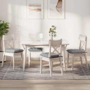 vidaXL Sittkuddar 4 pcs Ljusgrå 40 x 40 x 6 cm tyg