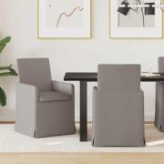 vidaXL Matstolar 2 pcs Taupe 57 x 67 x 95 cm tyg