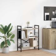vidaXL Hyllsystem Sonoma-ek 75 x 30 x 91 cm Konstruerat trä