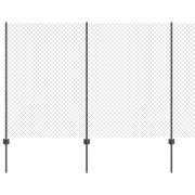 vidaXL Stängsel och Stånd Grå 1,6 x 10 m Stål