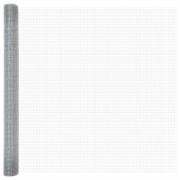 vidaXL Svetsat trådstängsel Silver 1.5 x 25 m Stål