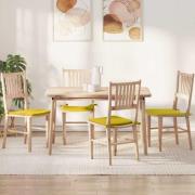 vidaXL Sittkuddar 4 pcs Gul 40 x 40 x 3 cm Sammet