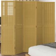 vidaXL Rumsavdelare 5 paneler brun massivt kejsarträ