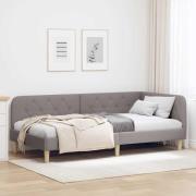 vidaXL Hörn Sängram Taupe 100 x 200 cm tyg
