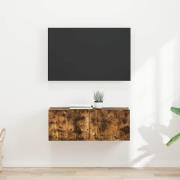 vidaXL TV Vägghylla 2 pcs Rökt ek 39 x 31 x 29,5 cm Konstruerat trä