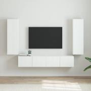 vidaXL TV Vägghylla 2 pcs Glansig Vit 30 x 31 x 100 cm Konstruerat trä