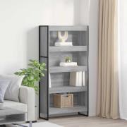 vidaXL Bokskåp 2 pcs Grå Sonoma 80 x 30 x 155 cm Konstruerat trä