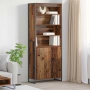 vidaXL Höga Skåp Gammalt trä 79 x 36 x 200 cm Konstruerat trä