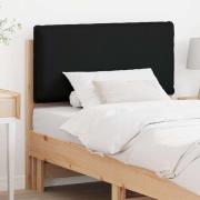 vidaXL Klädd sänggavel Naturlig och svart 75 cm Massiv furu