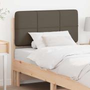 vidaXL Klädd sänggavel med huvudgavel Brun och Taupe 80 cm Massiv furu