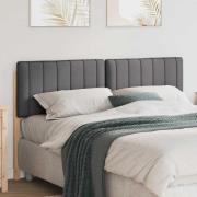 vidaXL Klädd sänggavel Brun och Mörkgrå 160 cm Massiv furu