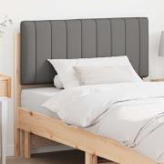 vidaXL Klädd sänggavel Brun och ljusgrå 100 cm Massiv furu