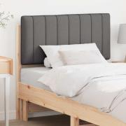 vidaXL Klädd sänggavel Brun och Mörkgrå 90 cm Massiv furu
