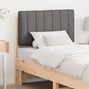 vidaXL Klädd sänggavel Brun och Mörkgrå 80 cm Massiv furu