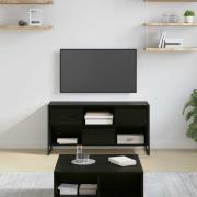 vidaXL TV-skåp med låda Svart Ek 100 x 36 x 49,5 cm Konstruerat trä