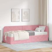 vidaXL Hörn Sängram Rosa 80 x 200 cm Sammet