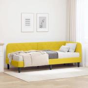 vidaXL Hörn Sängram Gul 80 x 200 cm Sammet