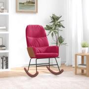 vidaXL Gungstol vinröd sammet