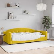 vidaXL Dagbädd gul 100x200 cm sammet