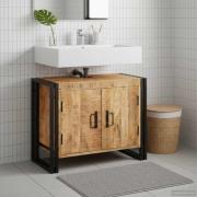 vidaXL Diskbänksskåp med hylla Brun 71 x 33 x 58 cm Massivt mangoträ