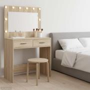 vidaXL Smyckebord Sonoma-ek 78,5 x 41 x 135 cm Konstruerat trä