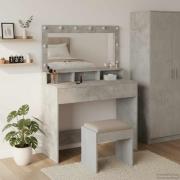 vidaXL Smyckebord Betonggrå 100 x 41 x 135 cm Konstruerat trä