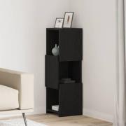 vidaXL Hörnskåp Svart Ek 30,5x30x95cm Konstruerat trä