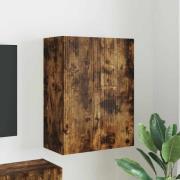 vidaXL TV Vägghylla Rökt ek 59,5 x 31 x 80 cm Konstruerat trä
