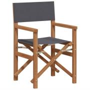 vidaXL Matstol Grå 56 x 54 x 87 cm Massivt teakträ