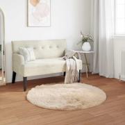 vidaXL Fusk Skinnmatta Tafalla Beige Ø 120 cm Polyester