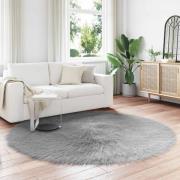 vidaXL Fusk Skinnmatta Tafalla Grå Ø 200 cm Polyester