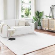 vidaXL Halkfri imitationskaninpälsmatta Olite Vit 240 x 240 cm