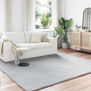 vidaXL Fusk-kaninpälsmatta Olite Grå 240 x 240 cm Polyester