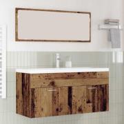 vidaXL Badrumsskåp Gammalt trä 100 x 38,5 x 46 cm Konstruerat trä