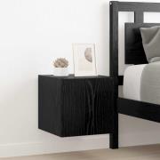 vidaXL TV Vägghylla med LED Svart Ek 30,5 x 35 x 30 cm Konstruerat trä