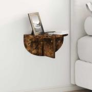 vidaXL Vägg hylla 2 pcs Rökt ek 38 x 19 x 19 cm Konstruerat trä