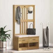 vidaXL Hallträd SANDNES 87x40x159,5cm massiv träfuru
