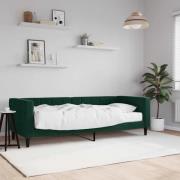 vidaXL Dagbädd med madrass mörkgrön 80x200 cm sammet