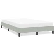 vidaXL Sängram utan madrass ljusgrå 120x220 cm sammet